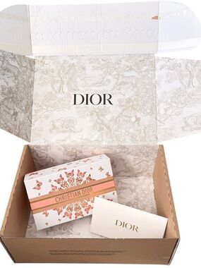 Dior White Box with Pink & Gold Butterfly Motif